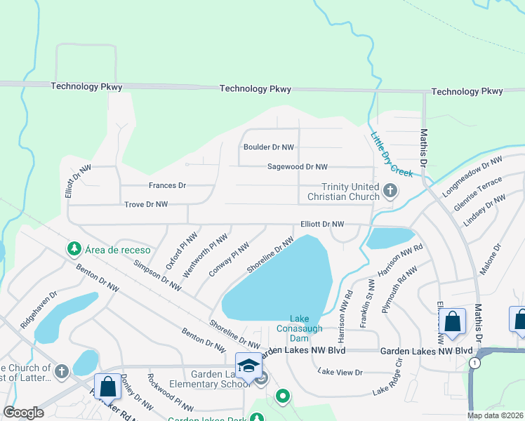 map of restaurants, bars, coffee shops, grocery stores, and more near 111 Pine Bower Road Northwest in Rome