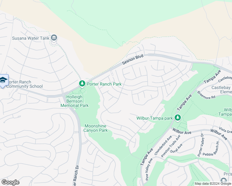 map of restaurants, bars, coffee shops, grocery stores, and more near 19812 Turtle Springs Way in Los Angeles
