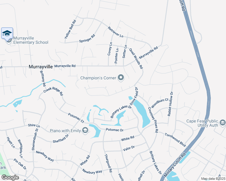 map of restaurants, bars, coffee shops, grocery stores, and more near 1303 Big Horn Court in Wilmington