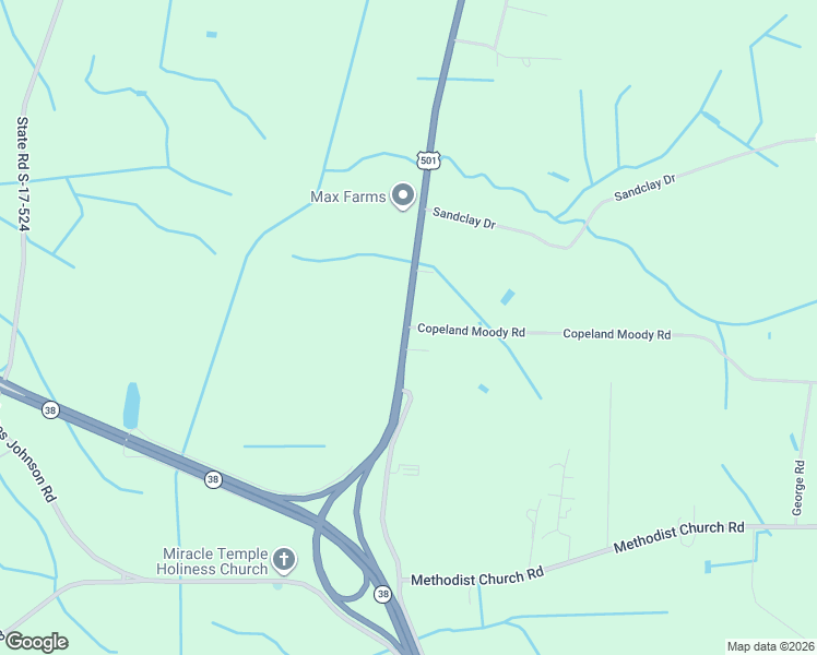 map of restaurants, bars, coffee shops, grocery stores, and more near 122 Copeland Moody Road in Latta