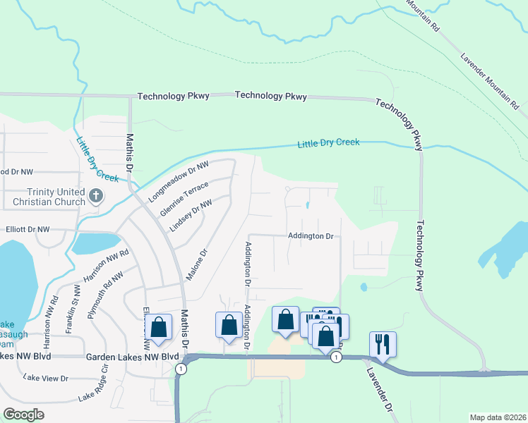 map of restaurants, bars, coffee shops, grocery stores, and more near 5 Roundtree Terrace in Rome