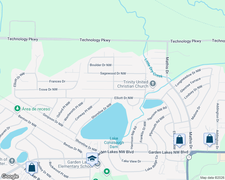 map of restaurants, bars, coffee shops, grocery stores, and more near 27 Pine Bower Road Northwest in Rome
