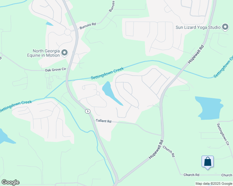 map of restaurants, bars, coffee shops, grocery stores, and more near 5370 Bucknell Trace in Cumming