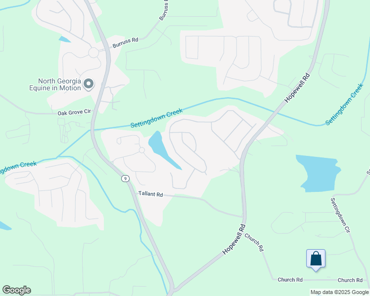 map of restaurants, bars, coffee shops, grocery stores, and more near 5745 Bucknell Trace in Cumming