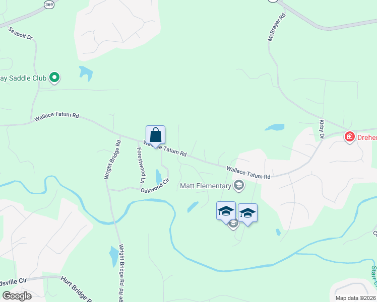 map of restaurants, bars, coffee shops, grocery stores, and more near 7585 Old Saddle Ridge Way in Cumming