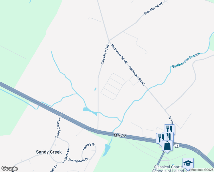 map of restaurants, bars, coffee shops, grocery stores, and more near 4159 Saw Mill Road Northeast in Northwest