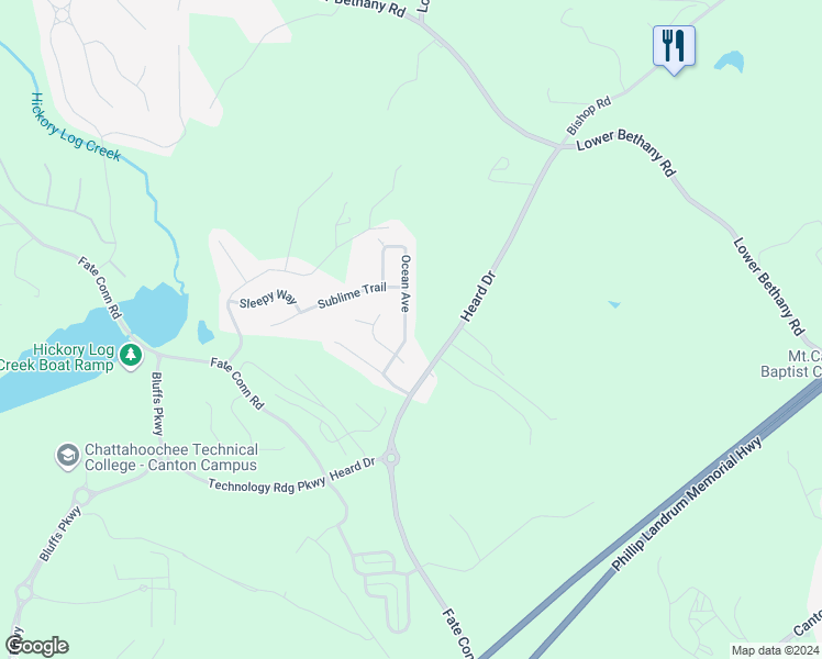 map of restaurants, bars, coffee shops, grocery stores, and more near 614 Ocean Avenue in Canton