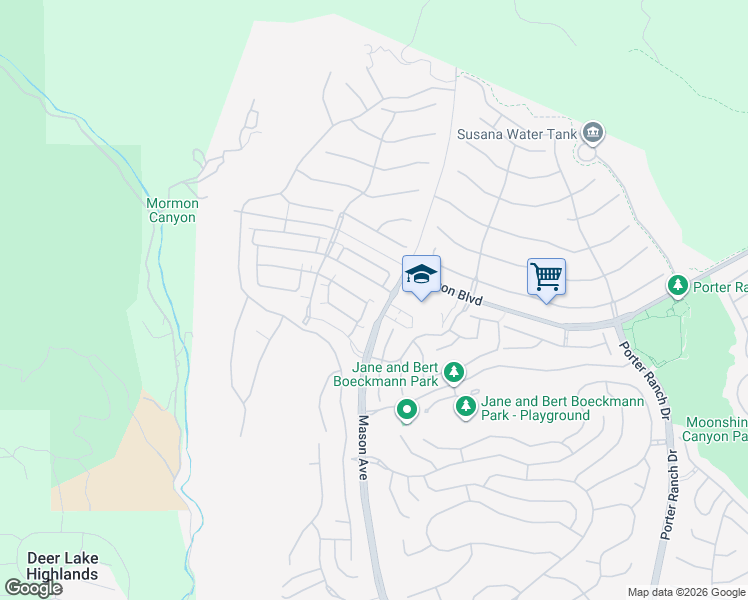 map of restaurants, bars, coffee shops, grocery stores, and more near 20629 West Chestnut Circle in Los Angeles