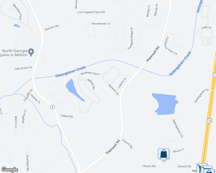 map of restaurants, bars, coffee shops, grocery stores, and more near 4705 Baldwin Drive in Cumming