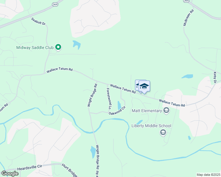 map of restaurants, bars, coffee shops, grocery stores, and more near 7735 Wallace Tatum Road in Cumming