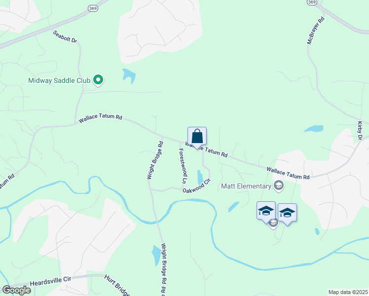 map of restaurants, bars, coffee shops, grocery stores, and more near 7735 Wallace Tatum Road in Cumming