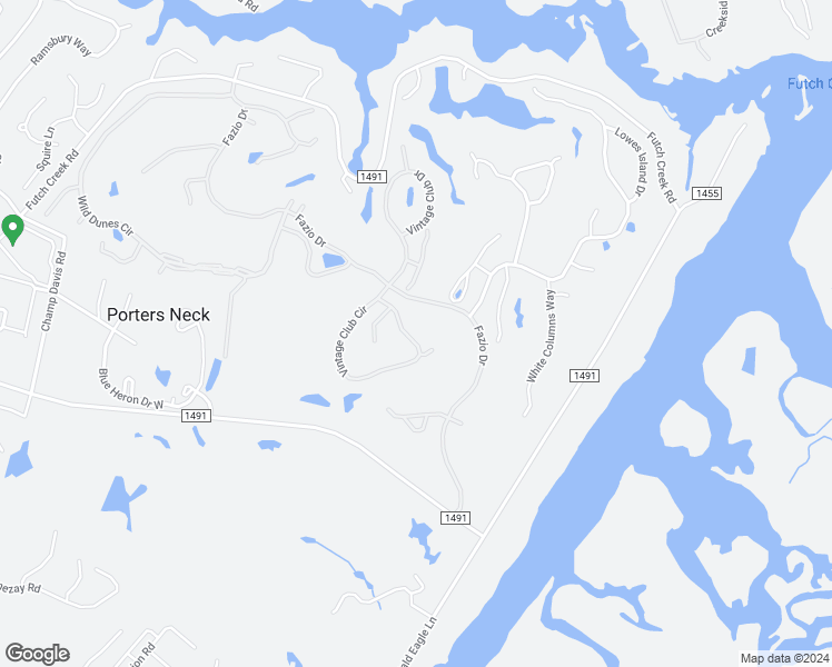 map of restaurants, bars, coffee shops, grocery stores, and more near 8317 Vintage Club Circle in Wilmington