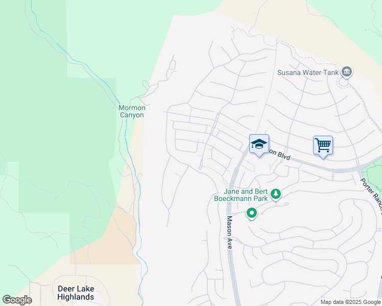 map of restaurants, bars, coffee shops, grocery stores, and more near 20811 Bur Oak Circle in Los Angeles