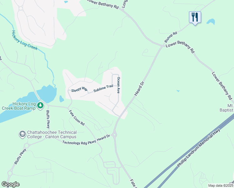 map of restaurants, bars, coffee shops, grocery stores, and more near 615 Ocean Avenue in Canton