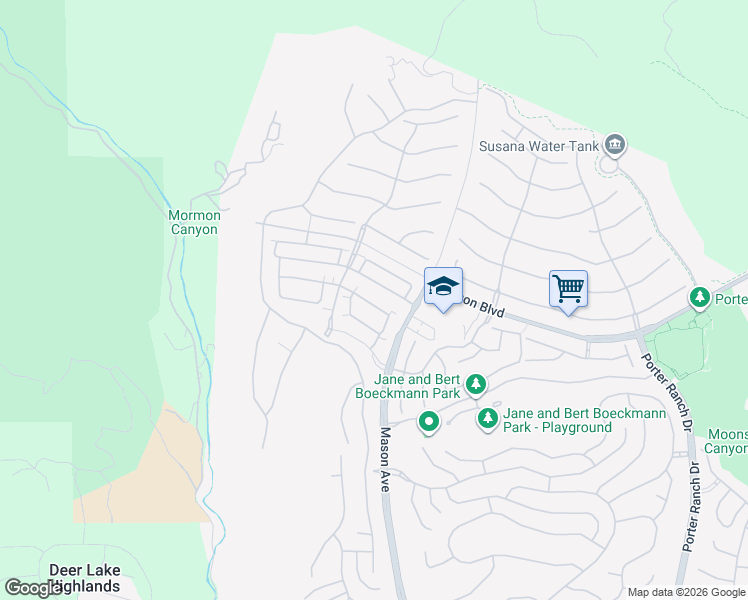 map of restaurants, bars, coffee shops, grocery stores, and more near 20651 Chestnut Circle in Los Angeles