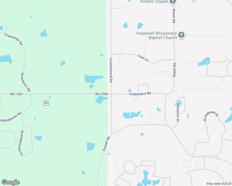 map of restaurants, bars, coffee shops, grocery stores, and more near 2862 Countrywood Road in Tupelo