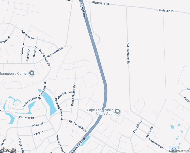 map of restaurants, bars, coffee shops, grocery stores, and more near 7275 Sanctuary Drive in Wilmington