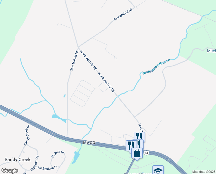 map of restaurants, bars, coffee shops, grocery stores, and more near 4071 Northwest Road Northeast in Leland