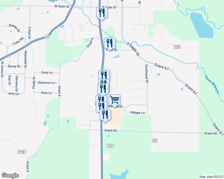 map of restaurants, bars, coffee shops, grocery stores, and more near 5 Elaine Road in Sheridan