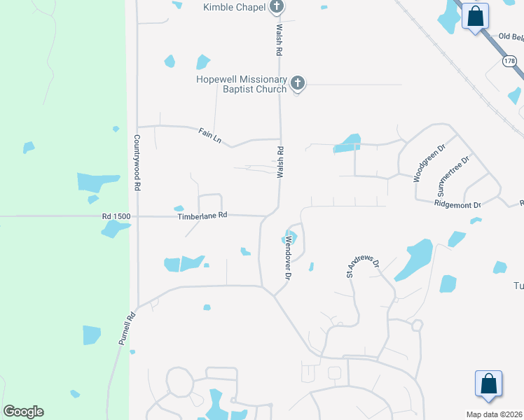 map of restaurants, bars, coffee shops, grocery stores, and more near 2589 Walsh Road in Tupelo