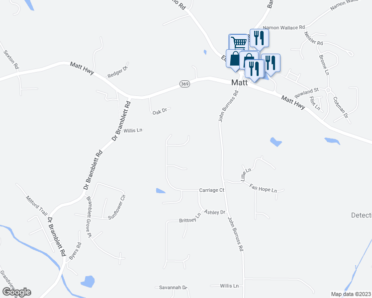 map of restaurants, bars, coffee shops, grocery stores, and more near 6550 Remington Drive in Cumming