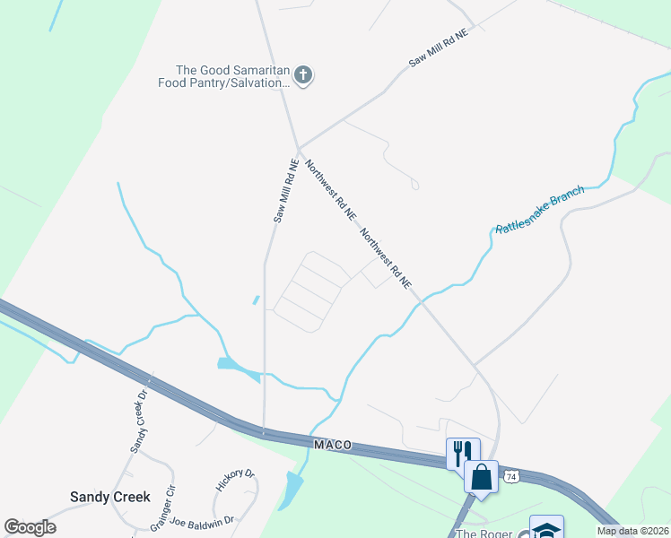 map of restaurants, bars, coffee shops, grocery stores, and more near 4169 Northwest Road Northeast in Leland