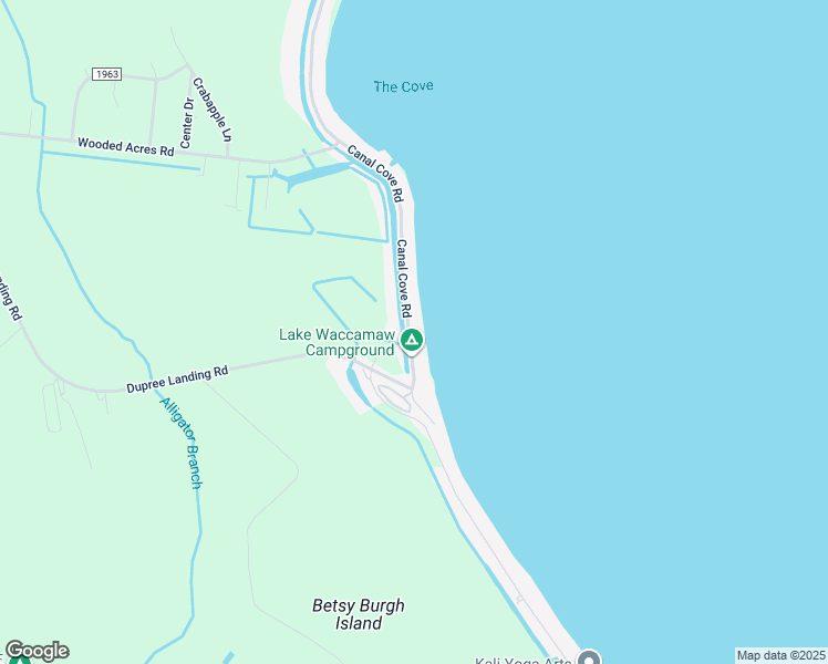 map of restaurants, bars, coffee shops, grocery stores, and more near 2910 Canal Cove Road in Lake Waccamaw