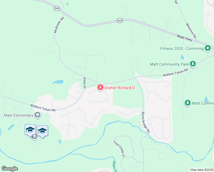 map of restaurants, bars, coffee shops, grocery stores, and more near 7075 Hunters Trace Drive in Cumming