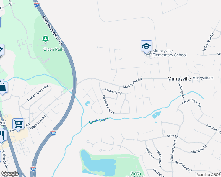 map of restaurants, bars, coffee shops, grocery stores, and more near 5021 Ferndale Road in Wilmington