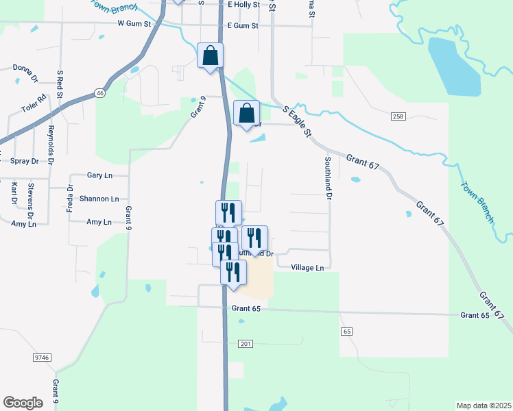 map of restaurants, bars, coffee shops, grocery stores, and more near 5 Elaine Road in Sheridan