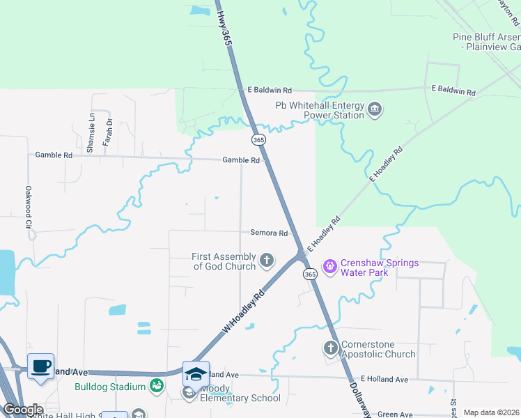 map of restaurants, bars, coffee shops, grocery stores, and more near 10200 Dollarway Road in White Hall