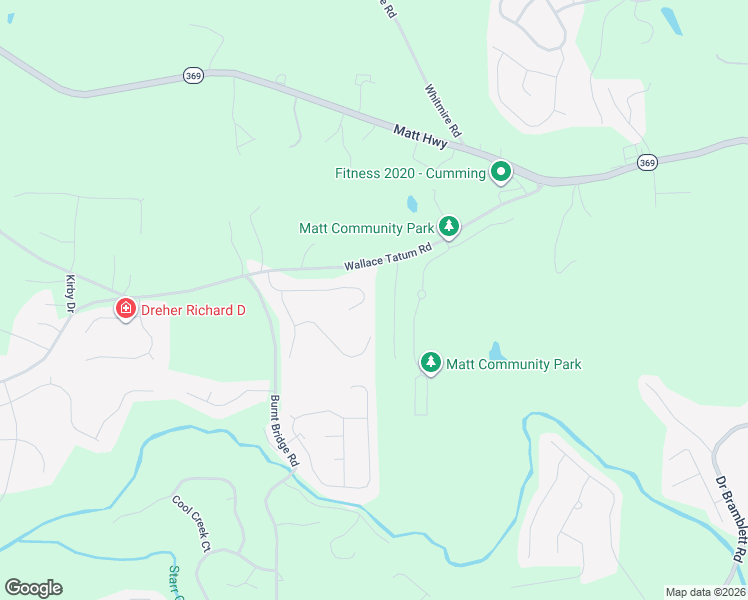 map of restaurants, bars, coffee shops, grocery stores, and more near 7035 Greenfield Lane in Cumming