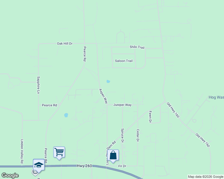 map of restaurants, bars, coffee shops, grocery stores, and more near 7022 Kims Way in Show Low