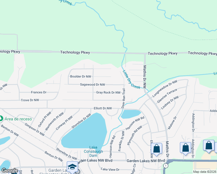 map of restaurants, bars, coffee shops, grocery stores, and more near 13 Sagewood Dr NW in Rome