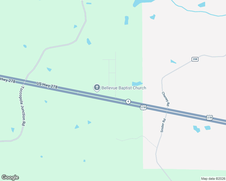 map of restaurants, bars, coffee shops, grocery stores, and more near U.S. 278 in Thaxton