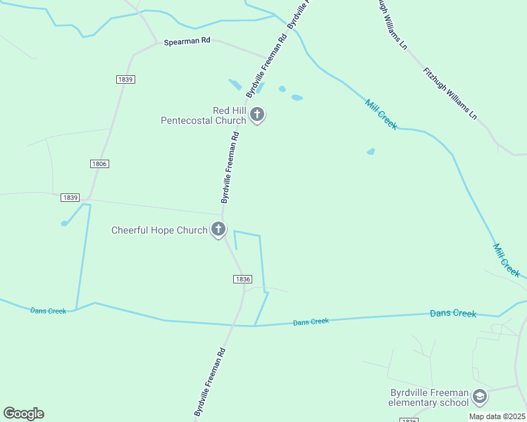 map of restaurants, bars, coffee shops, grocery stores, and more near 1661 Byrdville Freeman Road in Delco