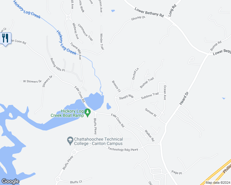 map of restaurants, bars, coffee shops, grocery stores, and more near 169 Fred Bishop Drive in Canton
