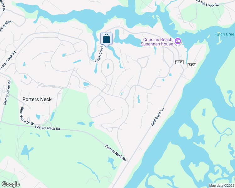 map of restaurants, bars, coffee shops, grocery stores, and more near 8401 Emerald Dunes Road in Wilmington