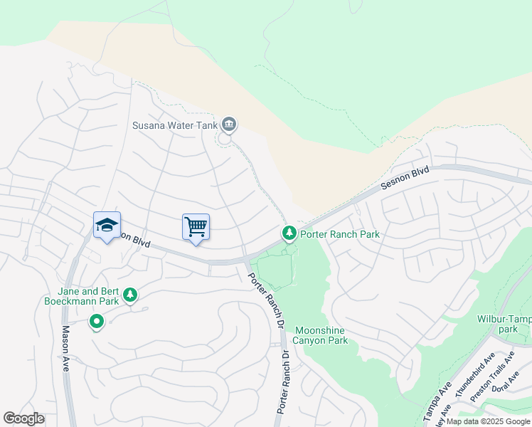 map of restaurants, bars, coffee shops, grocery stores, and more near 20130 Vía Medici in Los Angeles