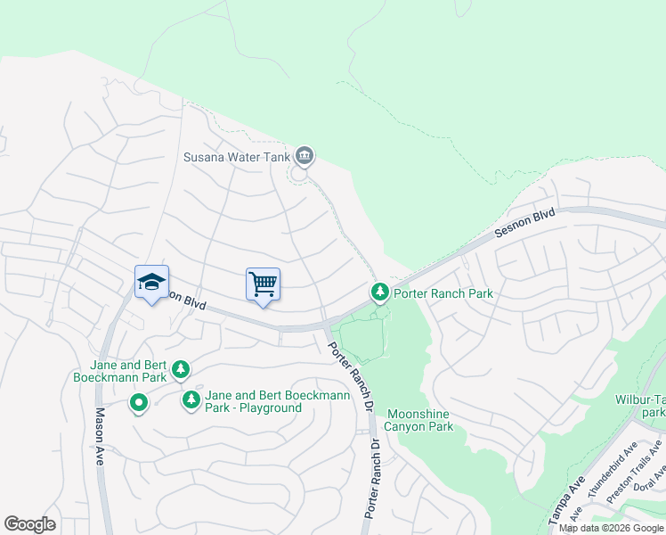 map of restaurants, bars, coffee shops, grocery stores, and more near 20140 Vía Medici in Los Angeles