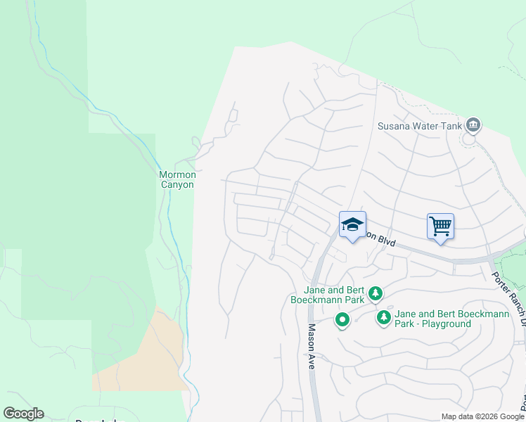 map of restaurants, bars, coffee shops, grocery stores, and more near 20807 Acorn Circle in Los Angeles