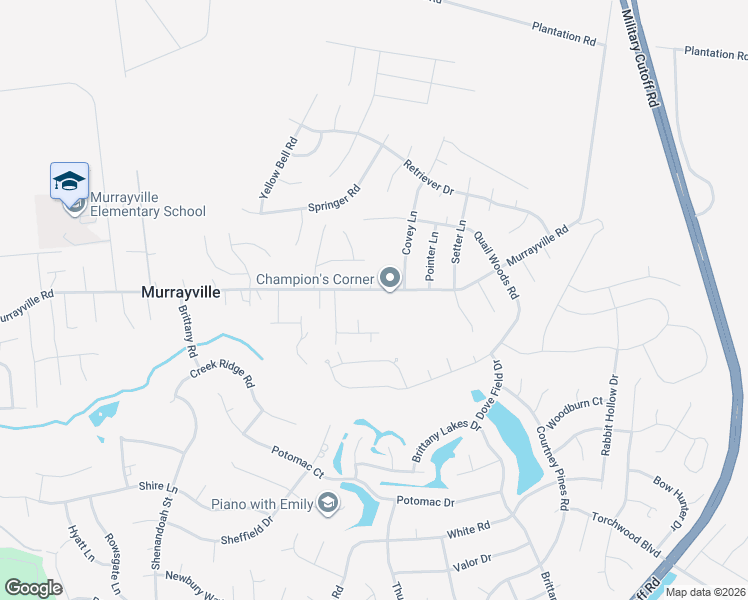 map of restaurants, bars, coffee shops, grocery stores, and more near 7013 Murrayville Road in Wilmington