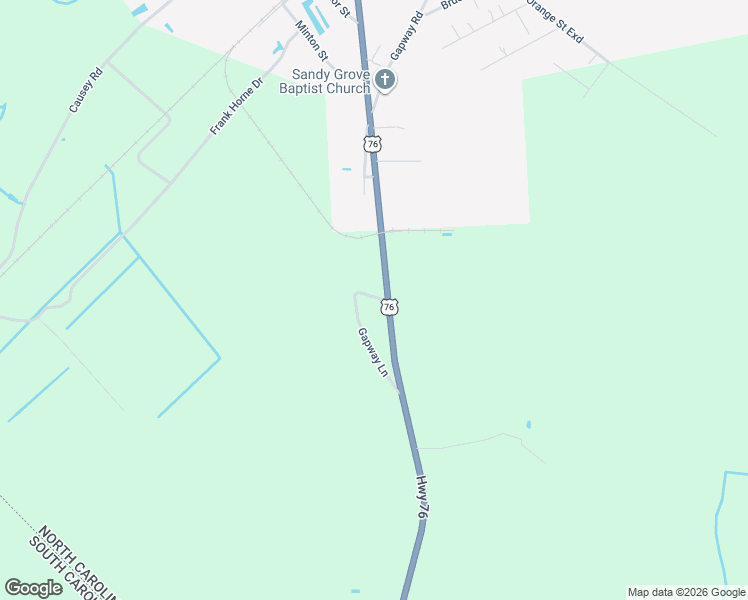 map of restaurants, bars, coffee shops, grocery stores, and more near 33 Gapway Lane in Fair Bluff