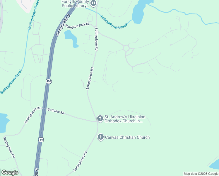 map of restaurants, bars, coffee shops, grocery stores, and more near 6520 Hampton Rock Lane in Cumming