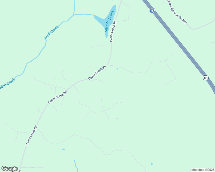 map of restaurants, bars, coffee shops, grocery stores, and more near 656 Cedar Creek Road in Cartersville