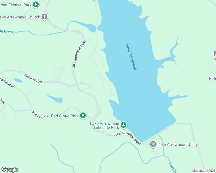 map of restaurants, bars, coffee shops, grocery stores, and more near 5013 Peninsula Way in Waleska