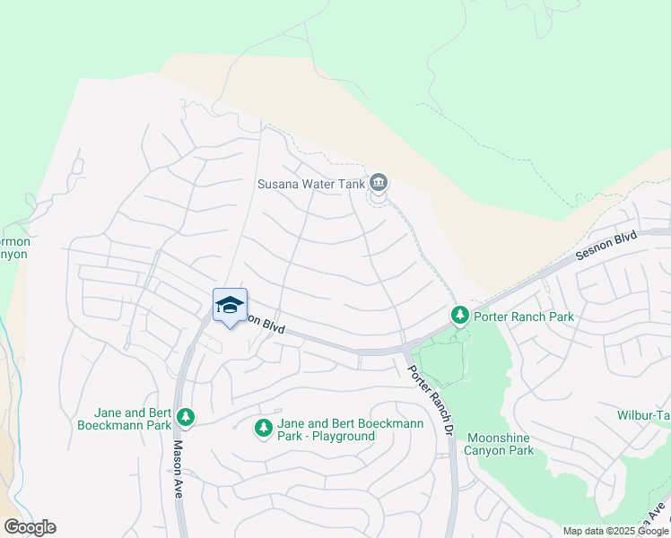 map of restaurants, bars, coffee shops, grocery stores, and more near 20325 Vía Galileo in Los Angeles