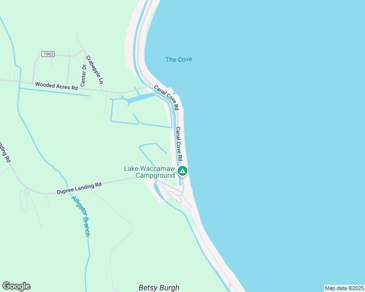 map of restaurants, bars, coffee shops, grocery stores, and more near 2816 Canal Cove Road in Lake Waccamaw