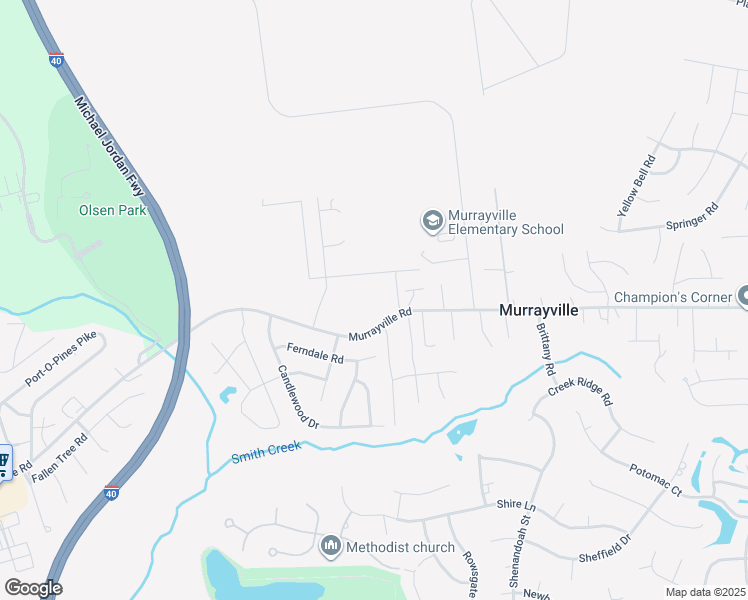 map of restaurants, bars, coffee shops, grocery stores, and more near 6329 Murrayville Rd in Wilmington