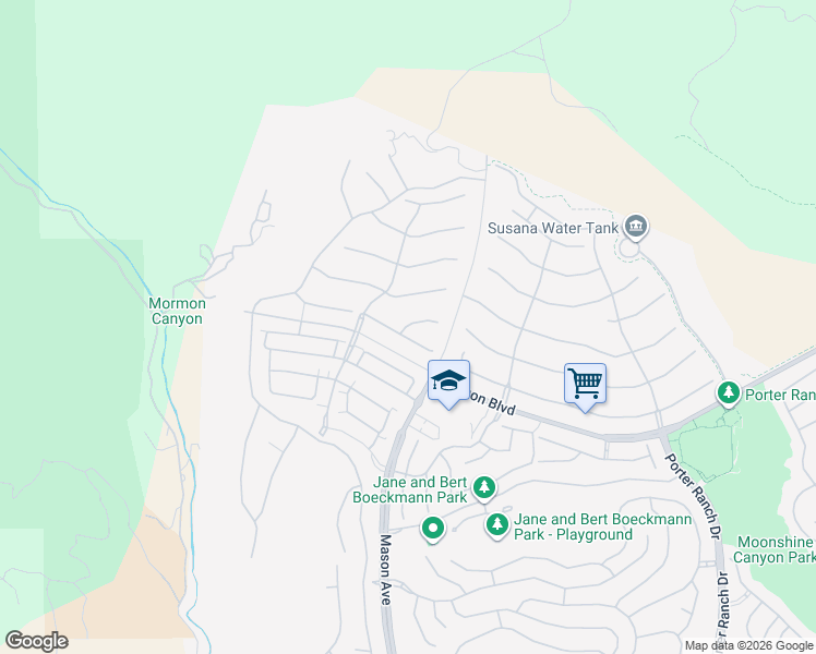 map of restaurants, bars, coffee shops, grocery stores, and more near 12317 North Finch Court in Los Angeles